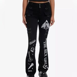 Scooby-Doo! The Hex Grommet Strap‎ Bootcut Denim Pants Hot Topic